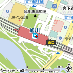 旭川駅周辺の地図