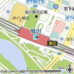 旭川駅内郵便局 ＡＴＭ周辺の地図