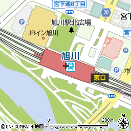 旭川観光物産情報センター駅ｎａｋａ周辺の地図