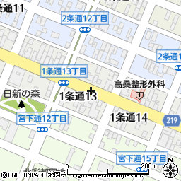 北海道旭川市１条通周辺の地図