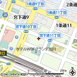 オリックスレンタカー旭川駅前店周辺の地図