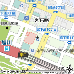 調剤薬局ツルハドラッグ旭川駅前店周辺の地図