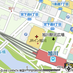 ビースリー　イオンモール旭川駅前店周辺の地図