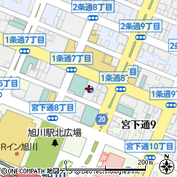 Ｄパーキング旭川駅前周辺の地図