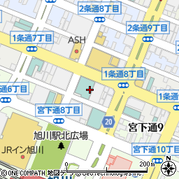 日産レンタカー旭川駅前店周辺の地図