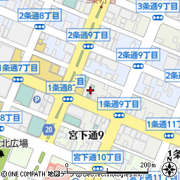東横ＩＮＮ旭川駅前一条通周辺の地図