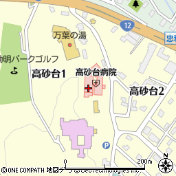 旭川高砂台病院周辺の地図