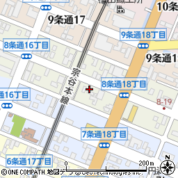 福祉旭川共有会心身障害者地域共同作業所　あめんどう周辺の地図