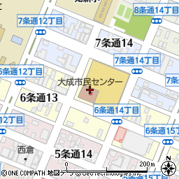 旭川・大成市民センター体育館周辺の地図