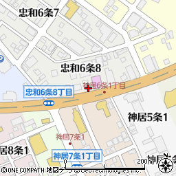 ＥＮＥＯＳ旭川台場ＳＳ周辺の地図