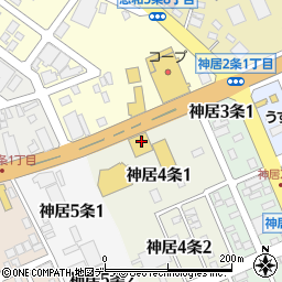 旭川日産自動車株式会社　神居本店サービス工場周辺の地図
