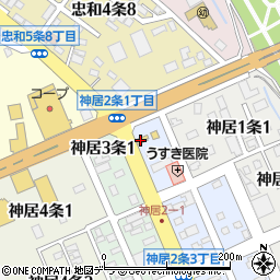すき家旭川神居店周辺の地図