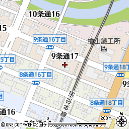 北海道旭川市９条通17丁目87周辺の地図