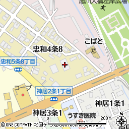 北海道中央バス株式会社　旭川営業所周辺の地図