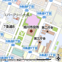 北海道旭川市周辺の地図