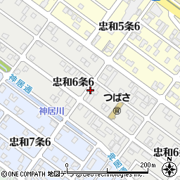 北海道旭川市忠和６条周辺の地図
