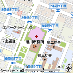 旭川市民文化会館周辺の地図