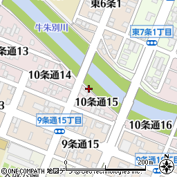 北海道旭川市１０条通15丁目周辺の地図
