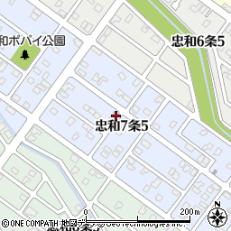 北海道旭川市忠和７条周辺の地図