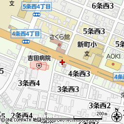 ココカラファイン薬局旭川四条店周辺の地図
