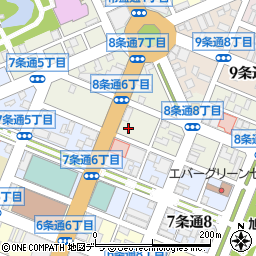 タイムズ旭川昭和通８駐車場周辺の地図