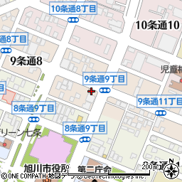 旭川九条郵便局周辺の地図