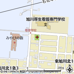 東旭川みつば公園周辺の地図