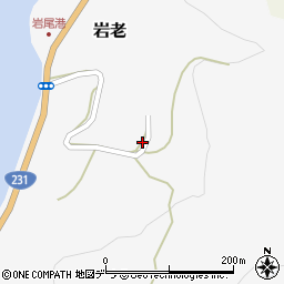 北海道増毛郡増毛町岩老382-7周辺の地図
