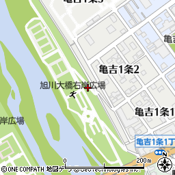 北海道旭川市亀吉１条2丁目周辺の地図