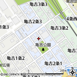 北海道旭川市亀吉２条周辺の地図