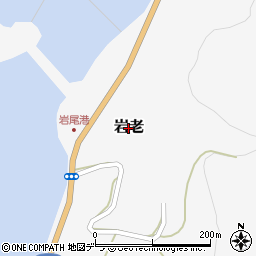 北海道増毛町（増毛郡）岩老周辺の地図