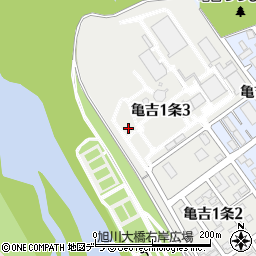 北海道旭川市亀吉１条周辺の地図