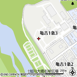 北海道旭川市亀吉１条周辺の地図