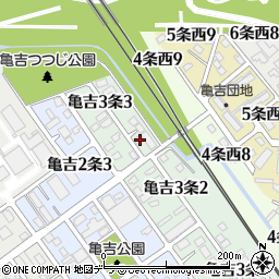 北海道旭川市亀吉３条周辺の地図