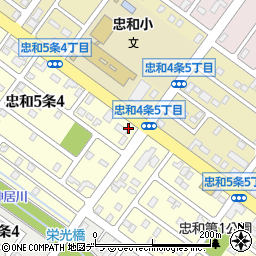 ローソン旭川忠和店周辺の地図