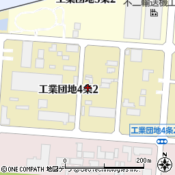 北海道旭川市工業団地４条周辺の地図