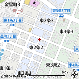 北海道旭川市東２条周辺の地図