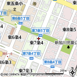 北海道旭川市東７条周辺の地図