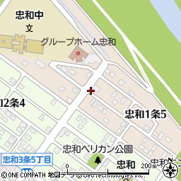 北海道旭川市忠和１条周辺の地図