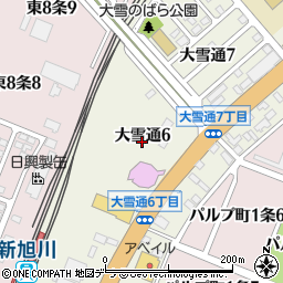 北海道旭川市大雪通6丁目周辺の地図
