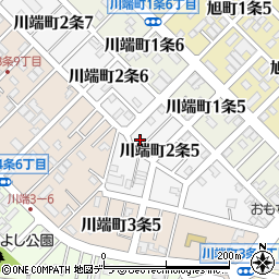 北海道旭川市川端町２条周辺の地図