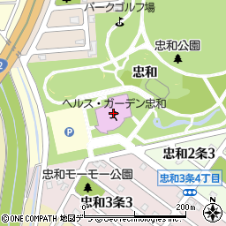 忠和公園体育館（ヘルス・ガーデン忠和）周辺の地図