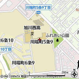 北海道旭川西高等学校周辺の地図