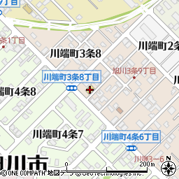 セブンイレブン旭川川端店周辺の地図
