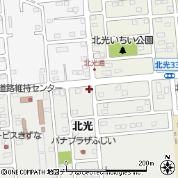 北海道北見市北光613-3周辺の地図