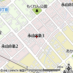 北海道旭川市永山８条3丁目周辺の地図
