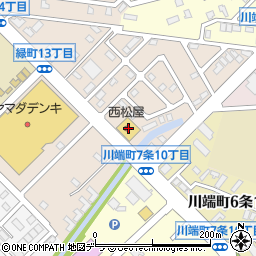 西松屋旭川緑町店周辺の地図