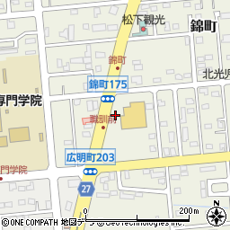 ラルズマート北光店駐車場周辺の地図