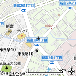セブンイレブン旭川新富２条店周辺の地図
