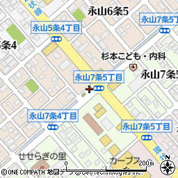 ローソン旭川永山６条四丁目店周辺の地図
